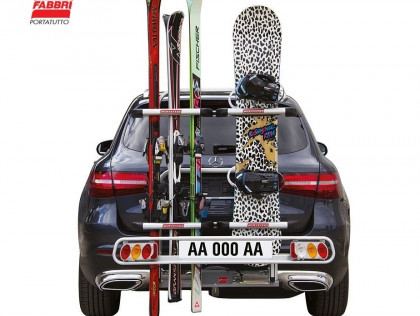 Náhľad produktu - Nosič lyží Fabbri Exclusiv Ski & Board Deluxe - 6 párov lyží, na ťažné zariadenie