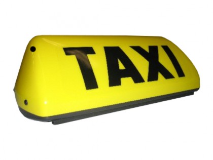 Náhľad produktu - Magnetický taxi transparent - svietidlo (malá- žltá) T-servis