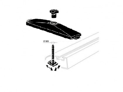 Upínacia sada boxu do T-drážky Thule 696-6 pre nosiče BMW (24mm)