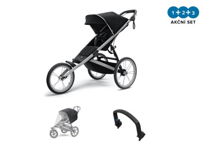 Thule Glide 2 Jet Black 2022 + pláštenka + madlo