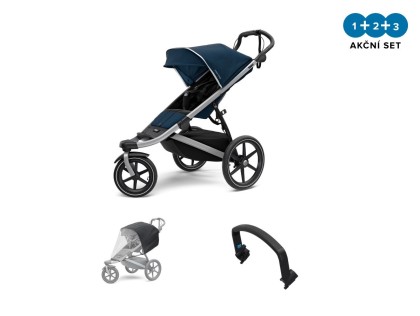 Náhľad produktu - Thule Urban Glide 2 Alu / Majolica Blue 2022 + pláštenka + madlo