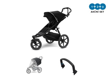 Thule Urban Glide 2 Black 2022 + pláštenka + madlo