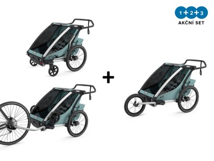 Náhľad produktu - Thule Chariot Cross 2 Alaska 2022 + bike set + kočíkový set + bežecký set