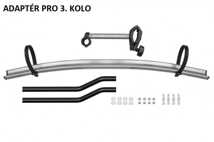 Náhľad produktu - Nosič 2 bicyklov Menabo Merak Rapid (typ Q) sklopný + adaptér na 3. kolo