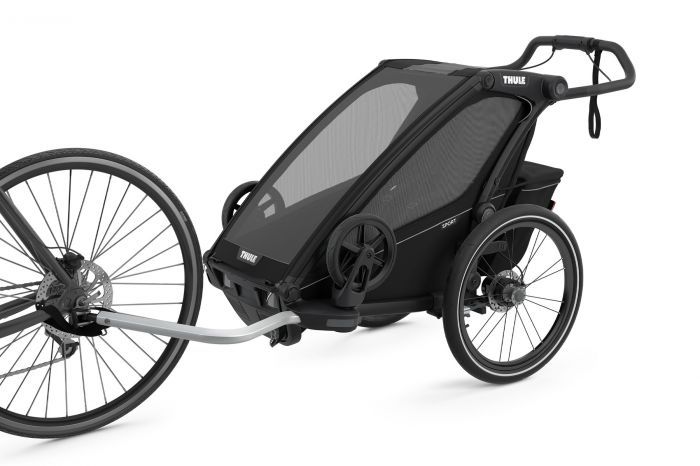 Náhľad produktu - Thule Chariot Sport 1 Midnight Black 2022 + bike set + kočíkový set + bežecký set