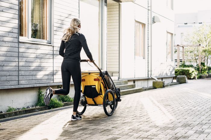 Náhľad produktu - Thule Chariot Sport 1 Spectra Yellow 2022 + bike set + kočíkový set + bežecký set
