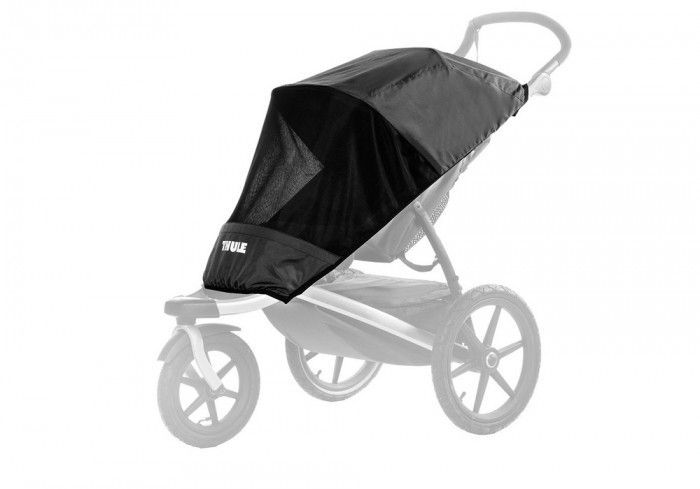 Náhľad produktu - Thule Urban Glide 2 Dark Shadow 2022 + pláštenka + ochranná sieť + madlo + korbička + pláštenka na korbičku