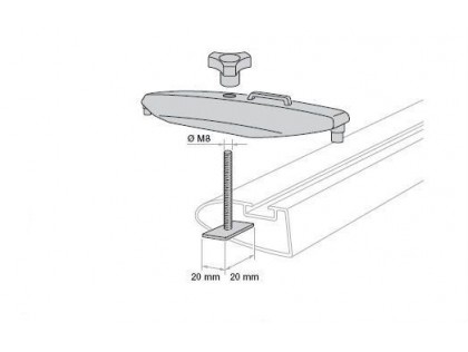 Náhľad produktu - Upínacia sada boxu do T-drážky Thule 697-4 (20mm)