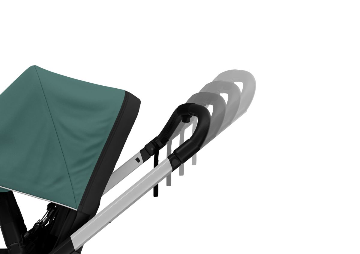 Náhľad produktu - Kočík Thule Shine Mallard Green on Aluminum 2022 + vanička