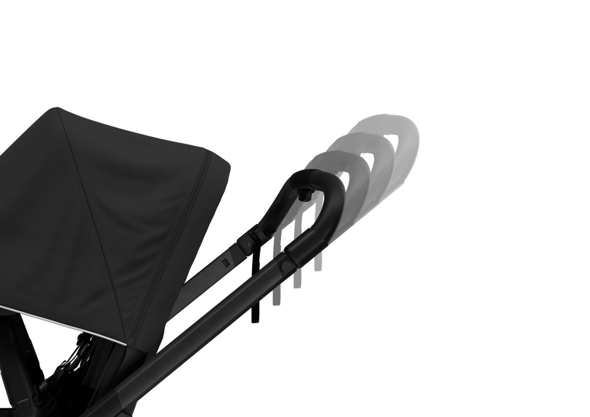 Náhľad produktu - Kočík Thule Shine Black on Black 2022 + vanička + ochrana proti slnku / dažďu Thule