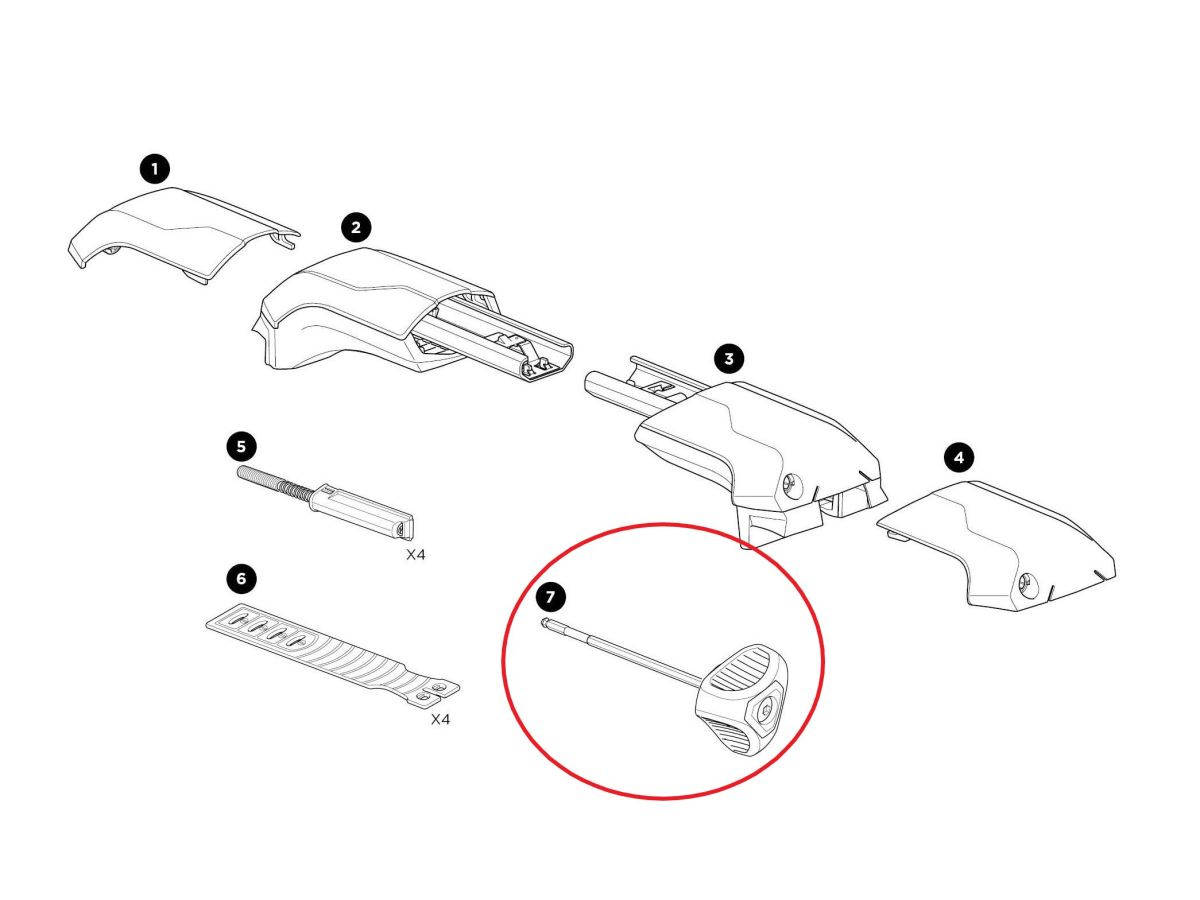 Náhľad produktu - Torque key 2Nm - Thule Raised Rail Edge