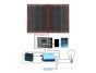 Solárny panel rozkladací prenosný s PWM regulátorom 110W 12V/24V 106x73cm - do auta / na kempovanie