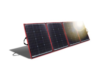 Náhľad produktu - Solárny panel rozkladací prenosný s PWM regulátorom 220W 12V/24V 212x73cm - do auta / na kempovanie