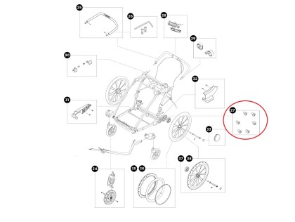 Náhľad produktu - Thule Brake Bolt Thule Chariot Sport 55084