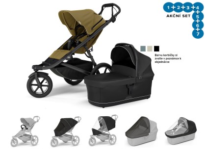 Náhľad produktu - Thule Urban Glide 3 Nut-G + korba + pláštenka + moskytiéra + madlo + pláštenka korba + moskyt. korba