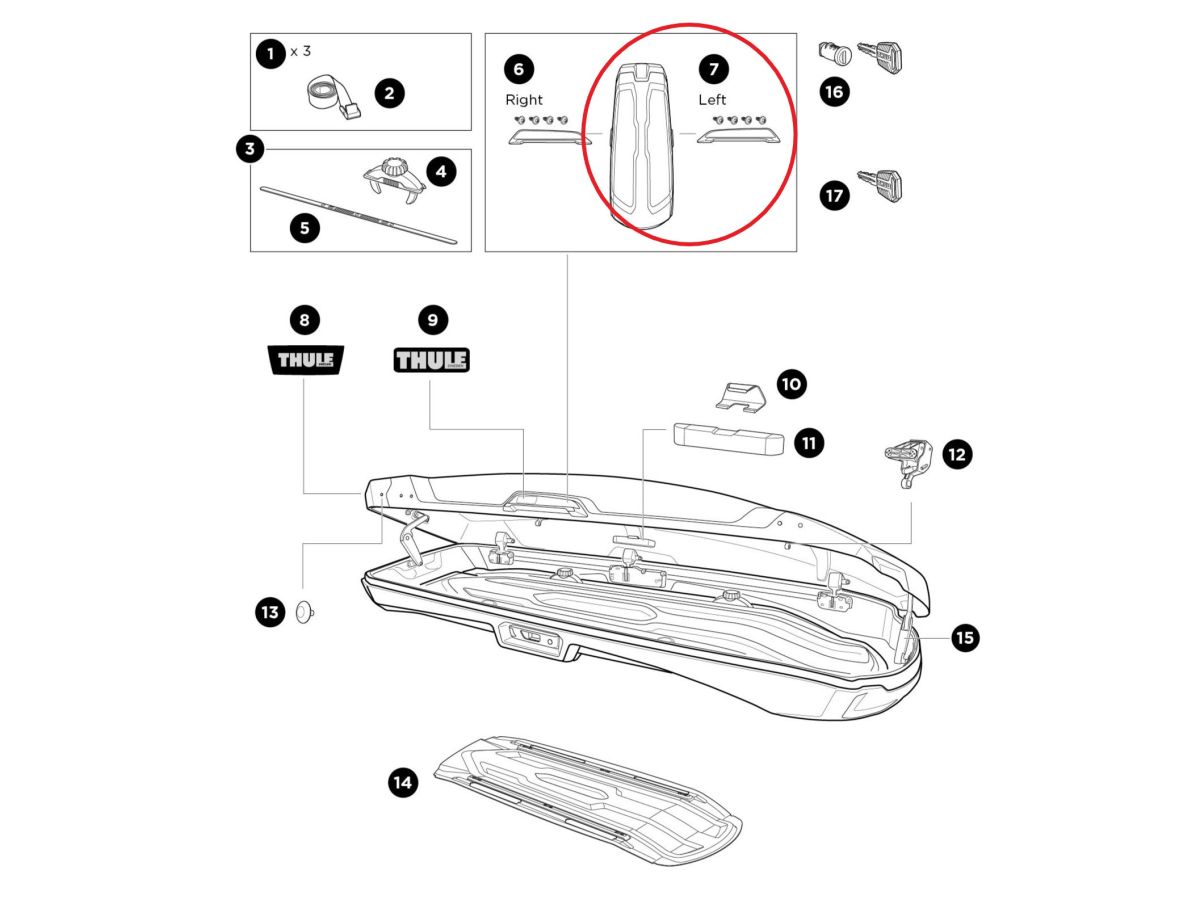 Náhľad produktu - Thule Left Handle Vector 54192