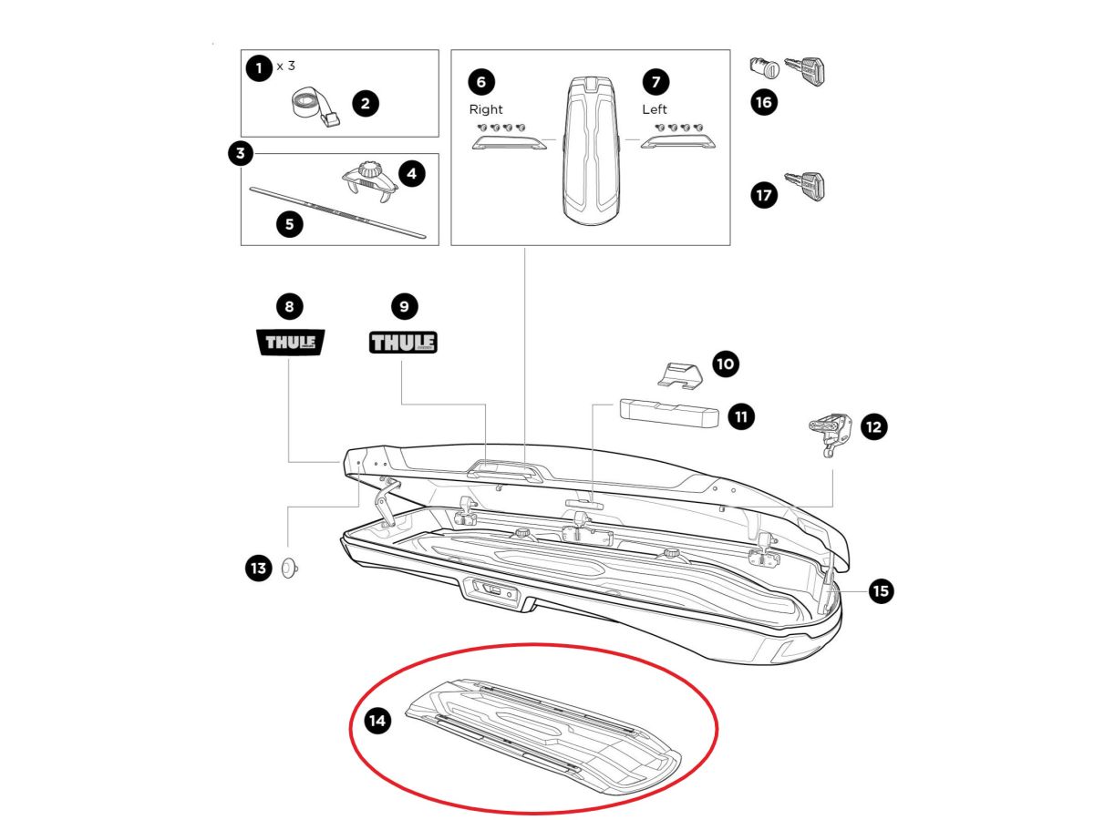 Náhľad produktu - Thule Insert base Vector Medium 54197