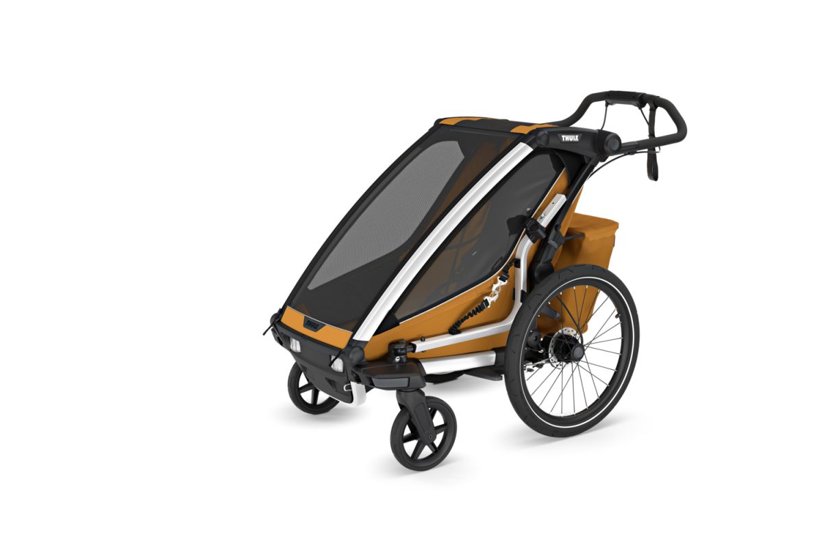 Náhľad produktu - Thule Chariot Sport 2 G3 SINGLE Natural Gold + bike set + kočíkový set + bežecký set