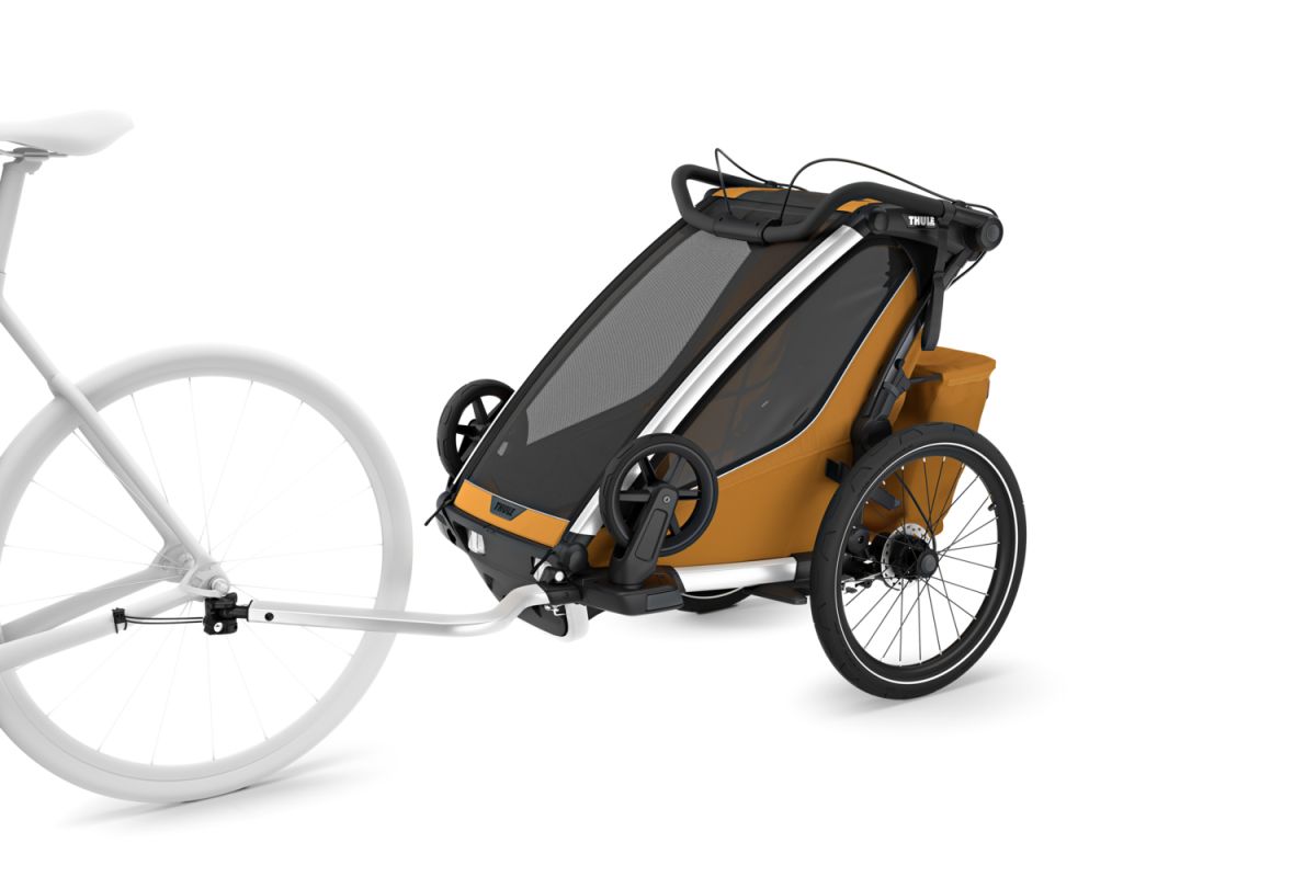 Náhľad produktu - Thule Chariot Sport 2 G3 SINGLE Natural Gold + bike set + kočíkový set + bežecký set