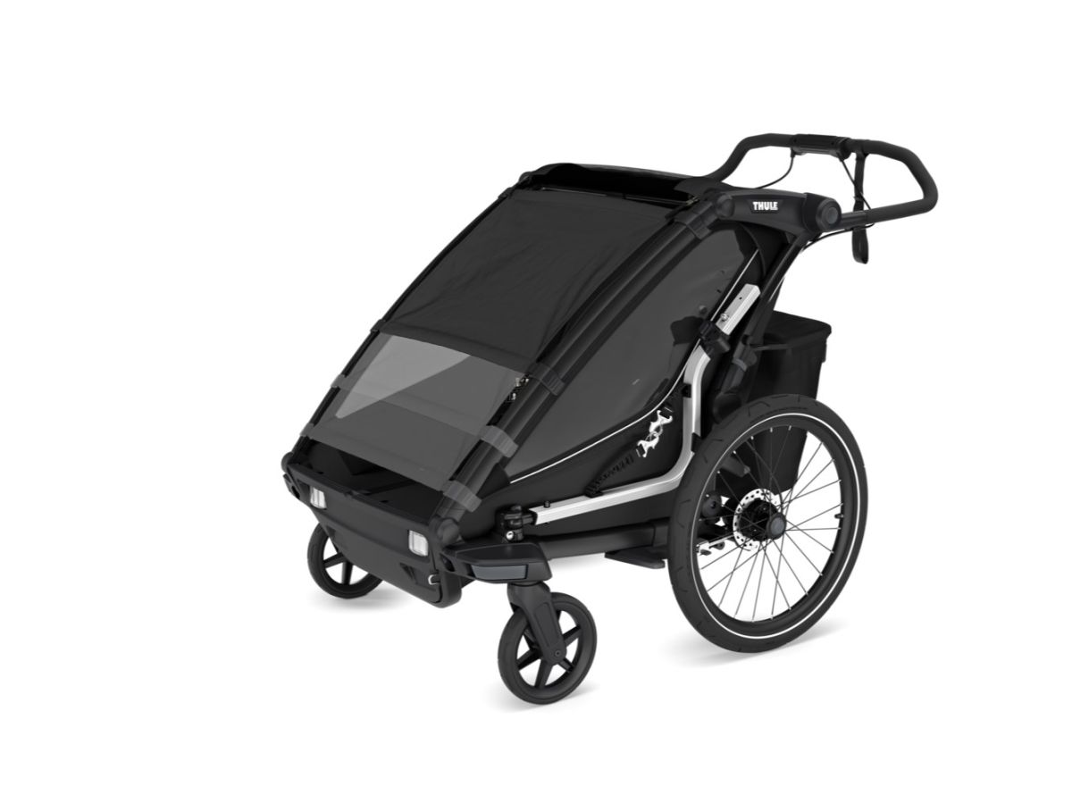 Náhľad produktu - Thule Chariot Sport 2 G3 DOUBLE Black + bike set + kočíkový set + bežecký set