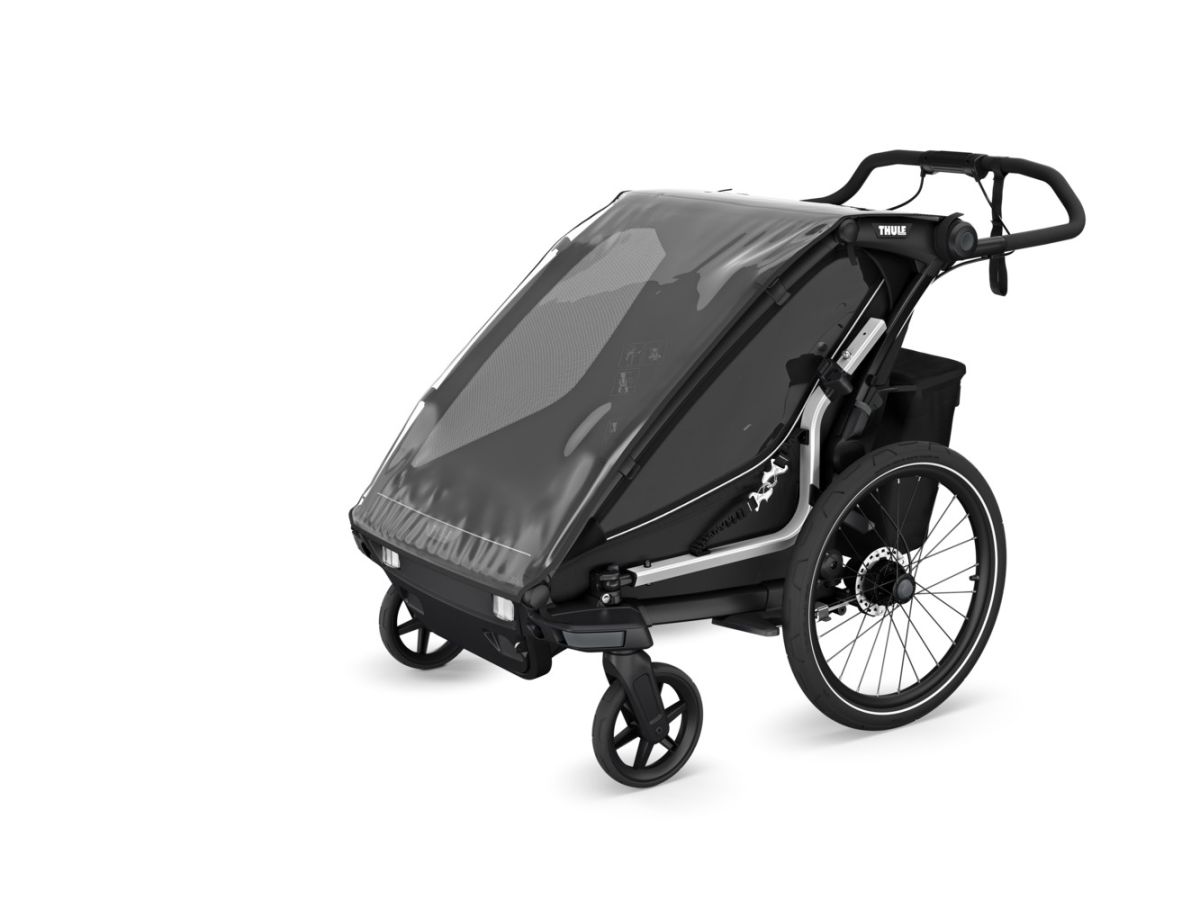 Náhľad produktu - Thule Chariot Sport 2 G3 DOUBLE Black + bike set + kočíkový set + bežecký set