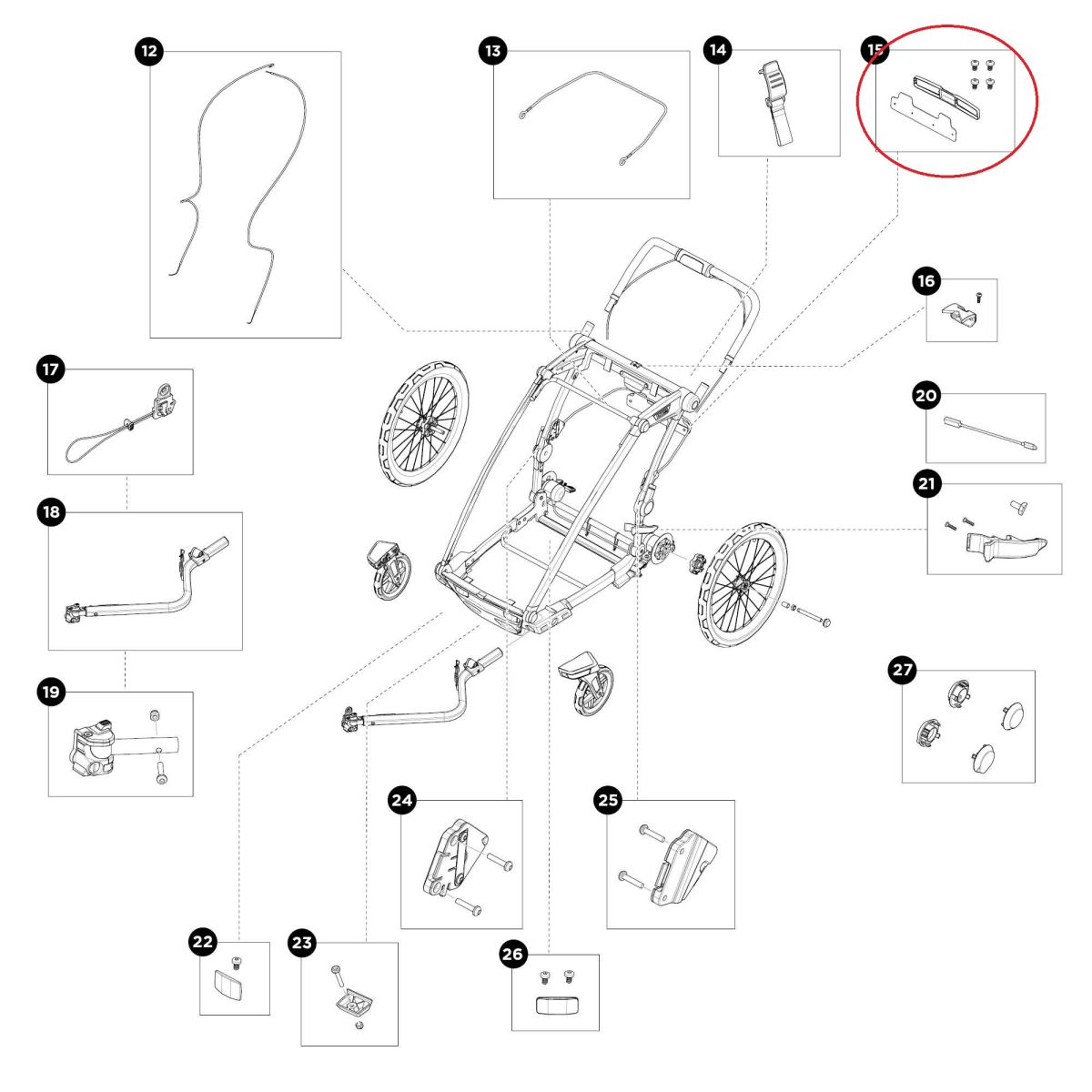 Náhľad produktu - Thule Chariot 2 - Reflector set - single 55210