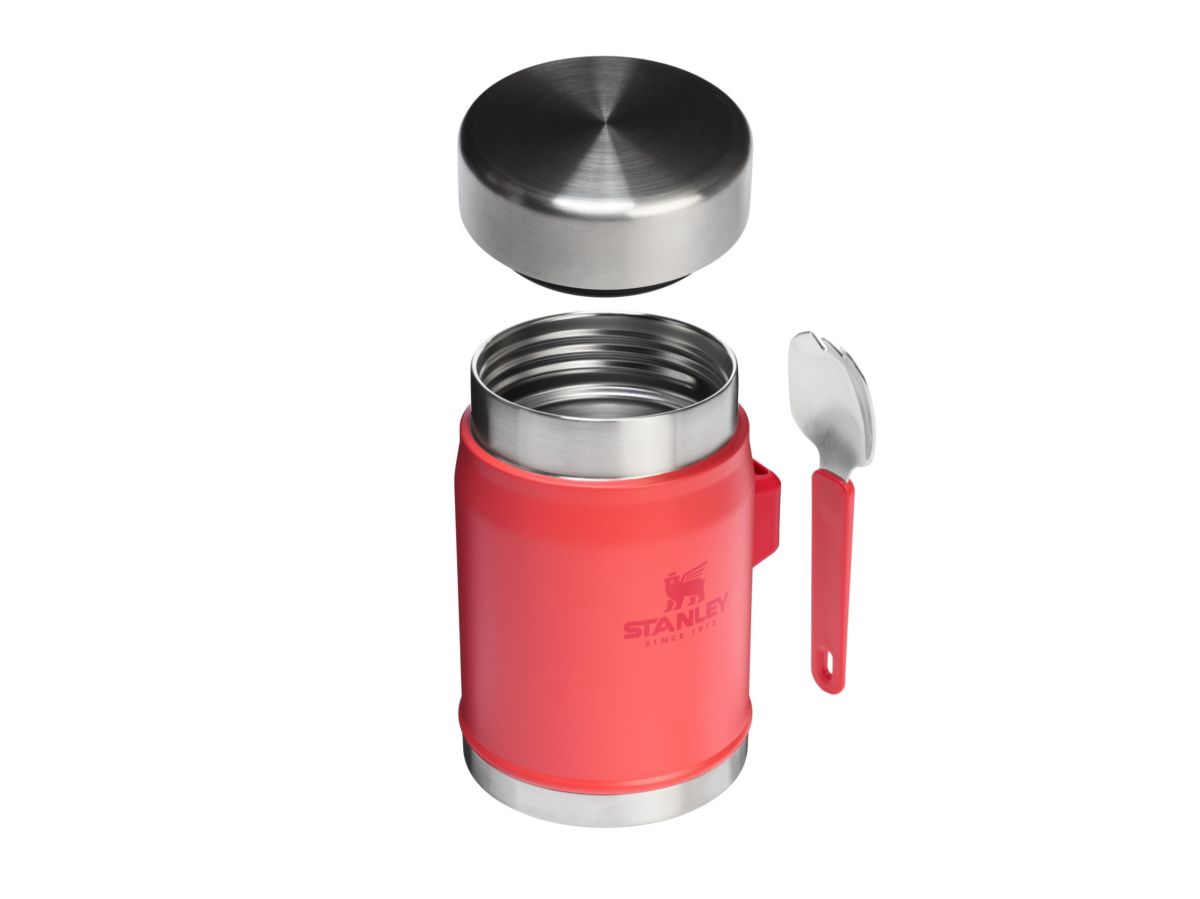 Náhľad produktu - STANLEY Termoska jedálenská 400 ml s lyžicou/vidličkou Hot Coral