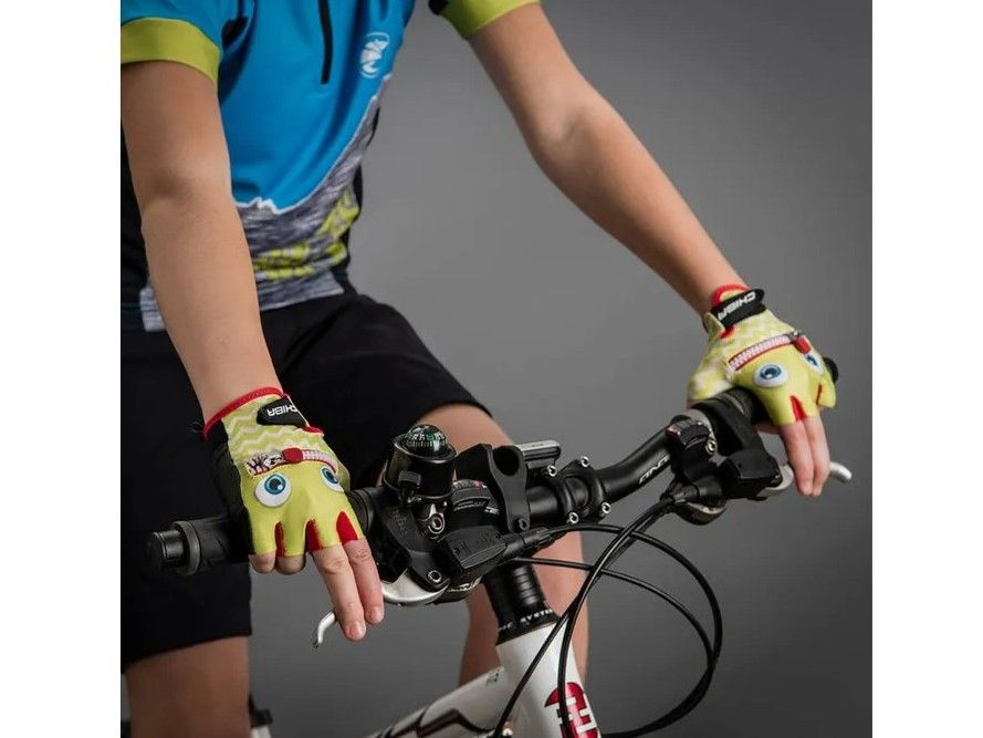 Náhľad produktu - Cyklistické rukavice pre deti Cool Kids Tvár - S