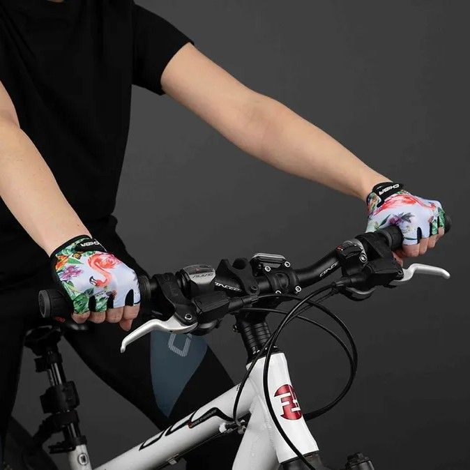 Náhľad produktu - Cyklistické rukavice pre deti Cool Kids Plameniak - S