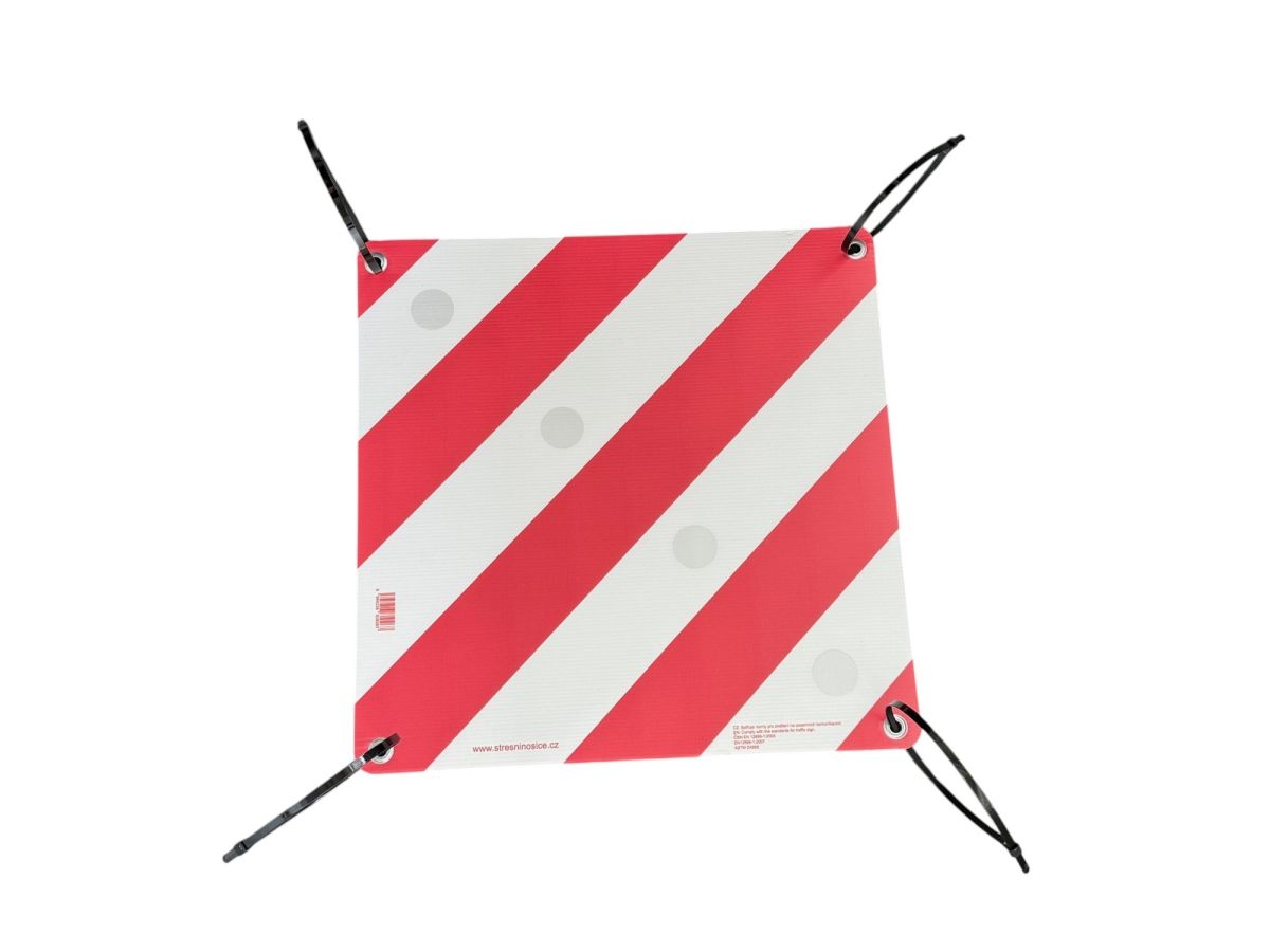 Náhľad produktu - Reflexná tabuľa OBOJSTRANNÁ komorová - označenie nákladu EU/Španielsko 50x50cm, sťahovacie pásky