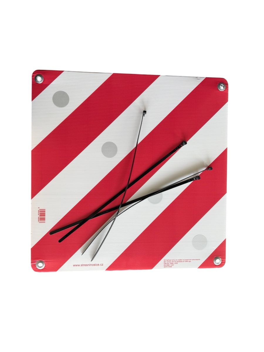 Náhľad produktu - Reflexná tabuľa OBOJSTRANNÁ komorová - označenie nákladu EU/Španielsko 50x50cm, sťahovacie pásky