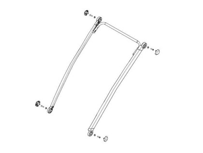 Frame front upper - single - black - Thule Chariot Sport 2
