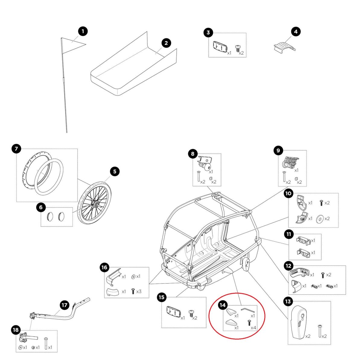 Náhľad produktu - Thule Bexey - Deflector left and right 55450