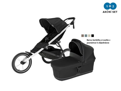 Thule Glide 3 Black - Magnetic Buckle + hlboká korba (ľubovoľná farba)
