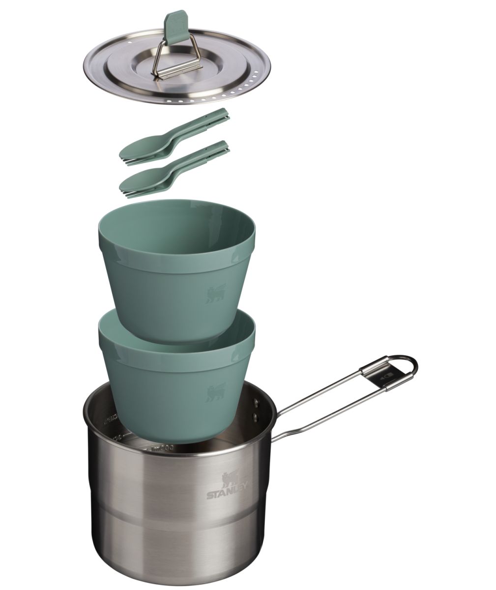 Náhľad produktu - STANLEY Kompaktný set na varenie pre dvoch Wildfare Go Two Bowl Cook Set 1,1 l/1.25QT Shale/Charcoal