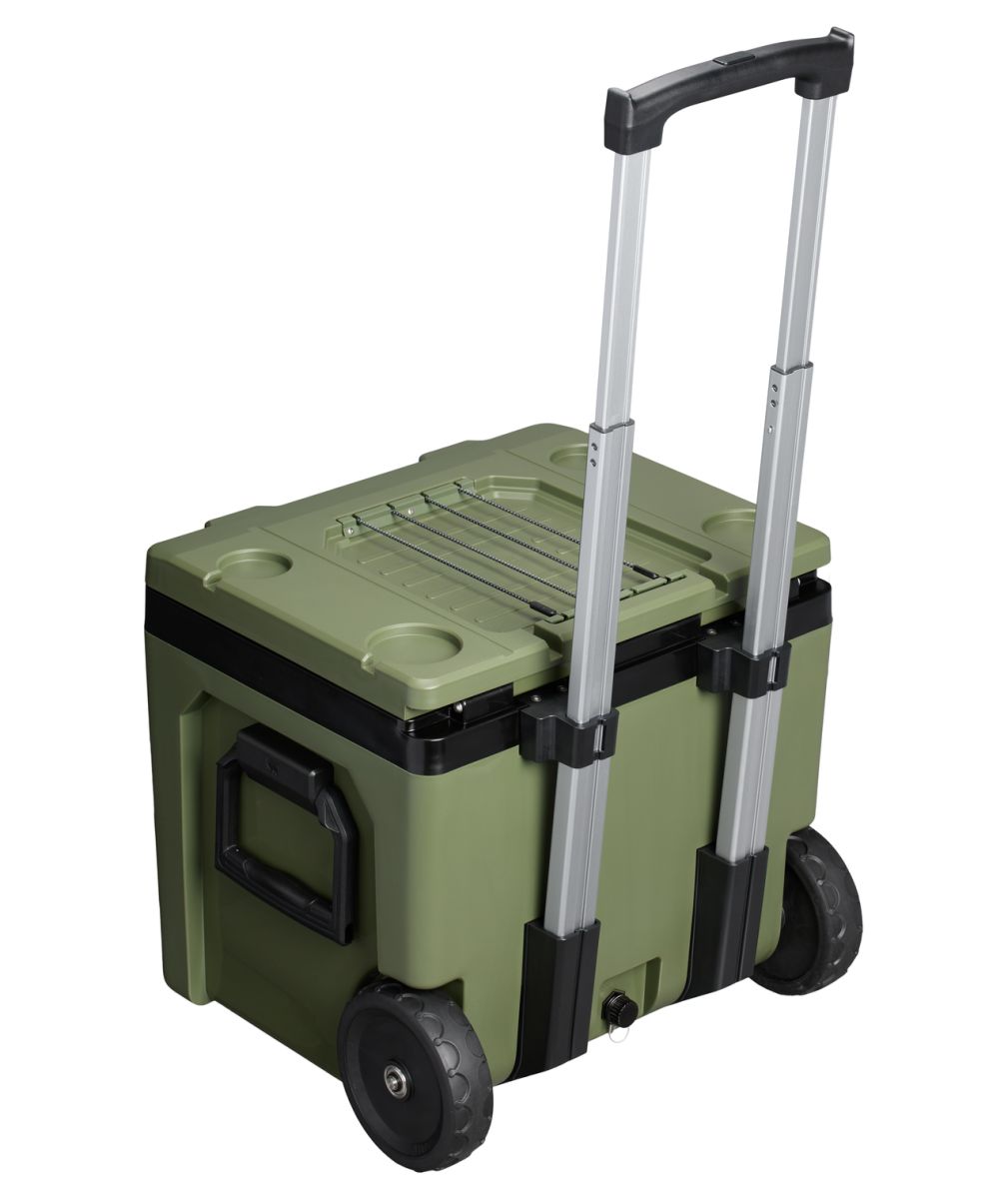 Náhľad produktu - STANLEY Pasívny chladiaci box The Easy-Carry Outdoor Wheeled Cooler 50QT Dried Pine