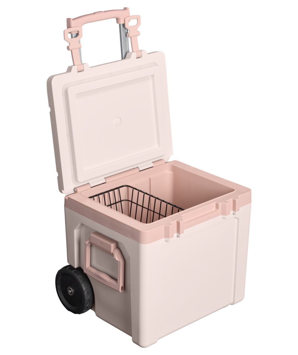 Náhľad produktu - STANLEY Pasívny chladiaci box The Easy-Carry Outdoor Wheeled Cooler 50QT Rose Quartz
