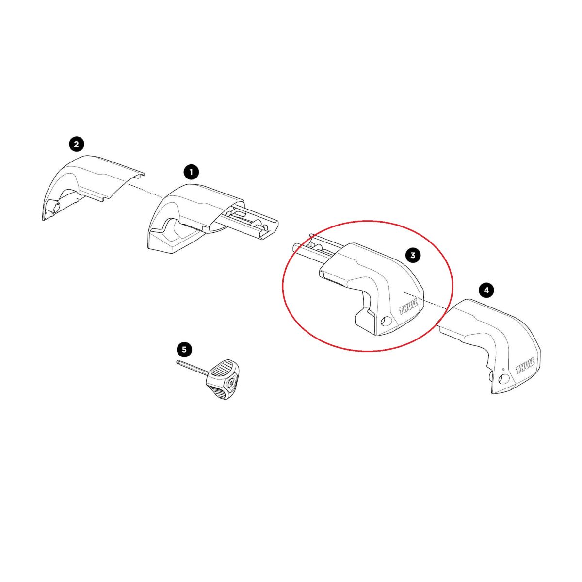 Náhľad produktu - Thule Edge Fixpoint - Complete Foot Right 54736