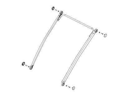Thule Chariot 2 - Double - Frame front upper Aluminium 55236