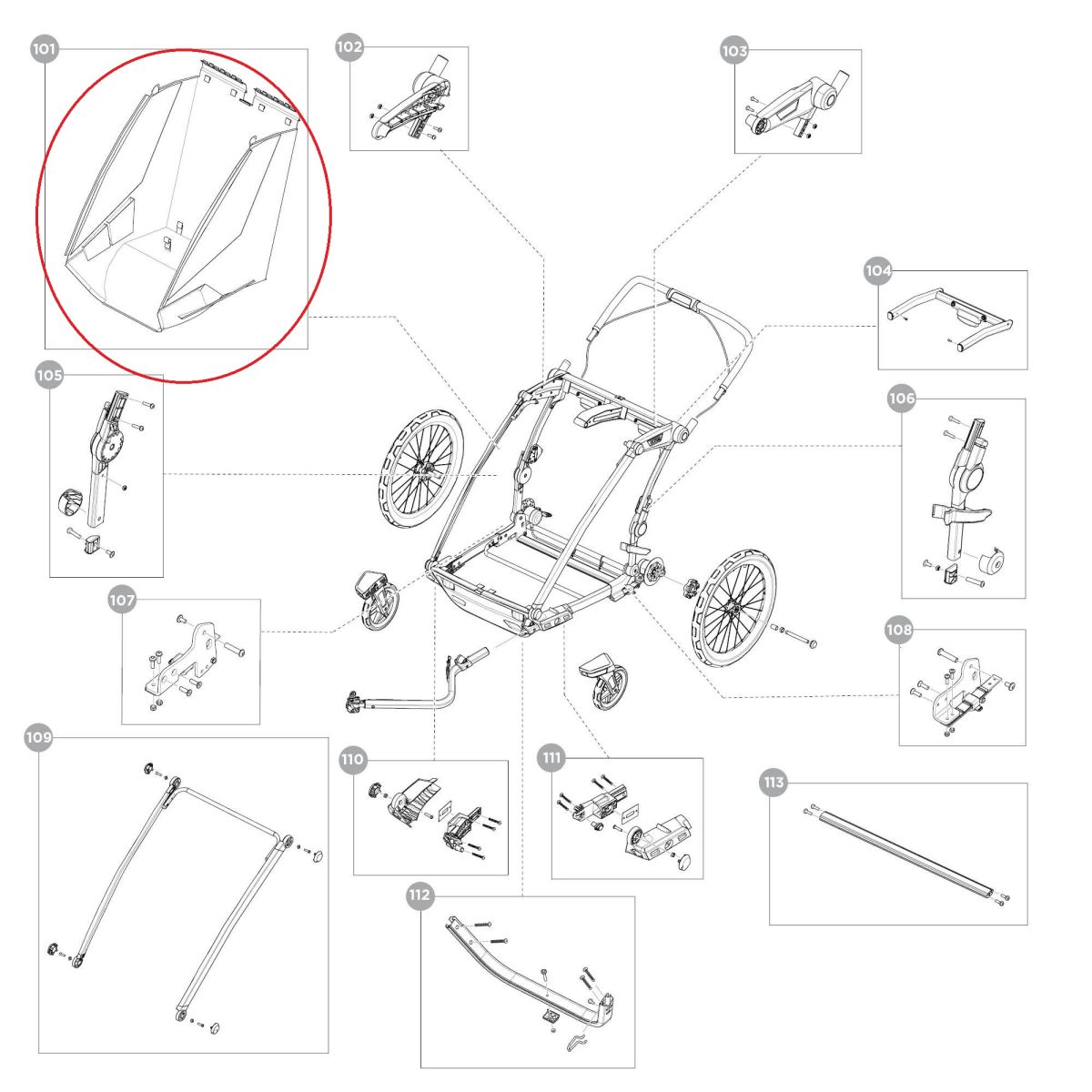 Náhľad produktu - Thule Chariot Sport 2 - Double - Body black 55229