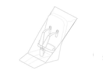 Seat with 5-point buckle - single - dark slate - Thule Urban Glide 3/Thule Urban Glide 4-wheel