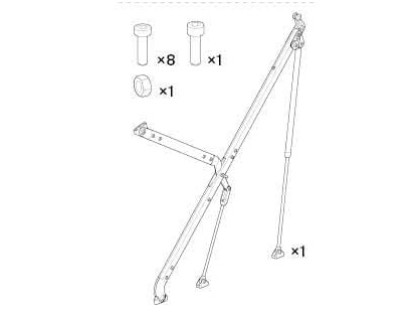 Thule Mechanism right and fasteners 55797