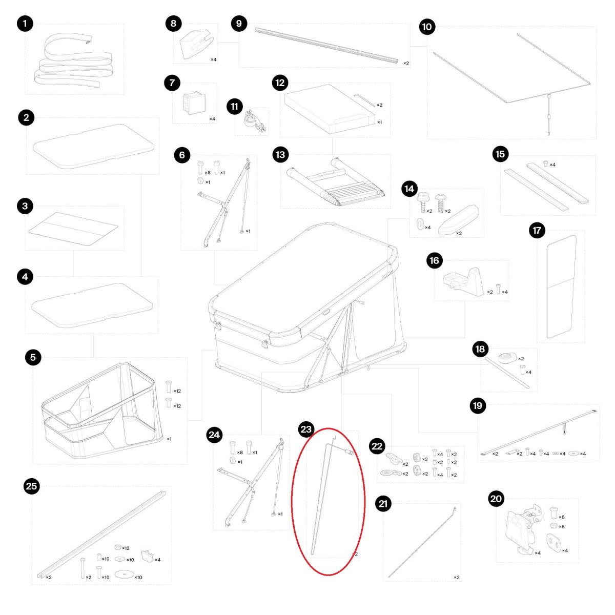 Náhľad produktu - Thule Closing cord x2 55782