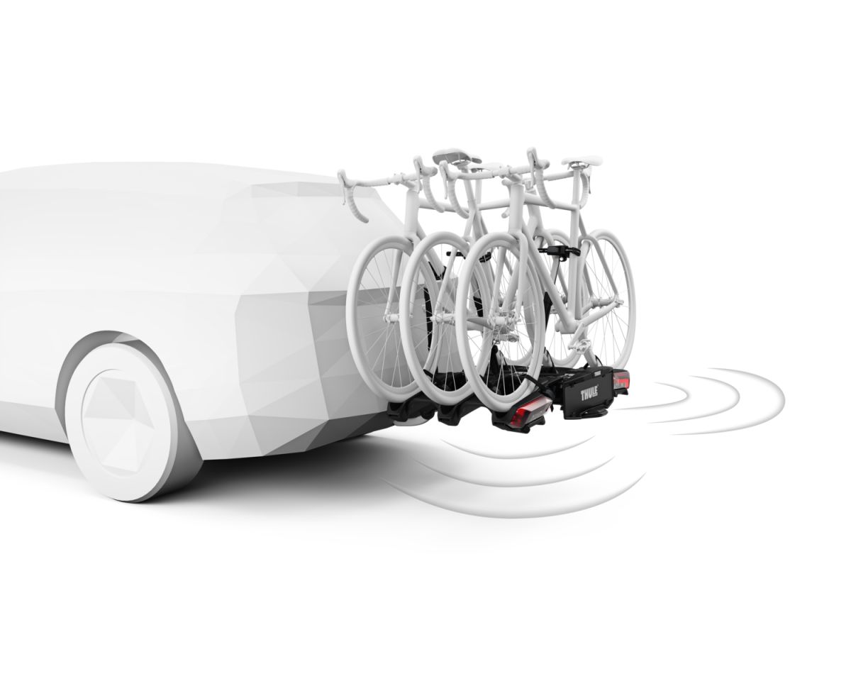 Náhľad produktu - Thule Epos ParkSecure 3bike s parkovacími senzormi + box Thule Santu + taška 9793