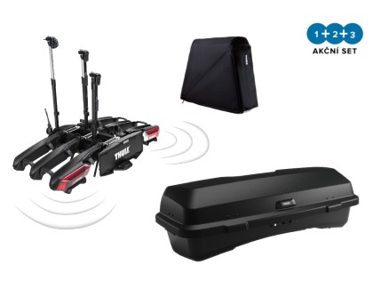 Náhľad produktu - Thule Epos ParkSecure 3bike s parkovacími senzormi + box Thule Santu + taška 9793
