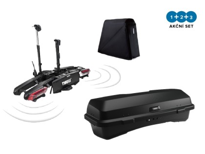 Thule Epos ParkSecure 2bike s parkovacími senzormi + box Thule Santu + taška 9786