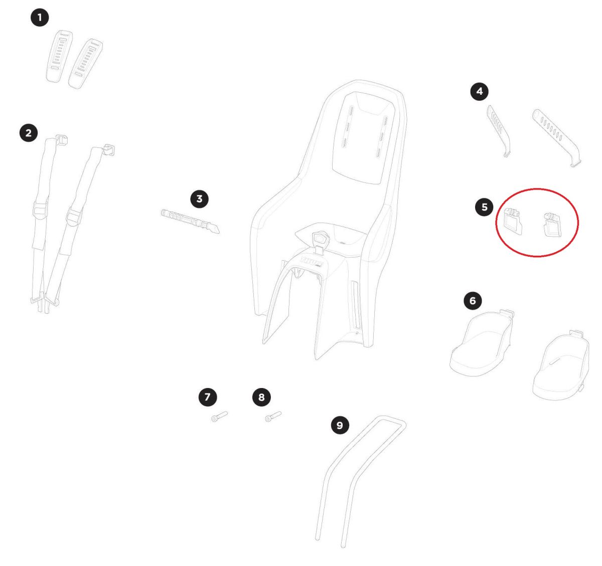 Náhľad produktu - Thule Foot support lever 54912