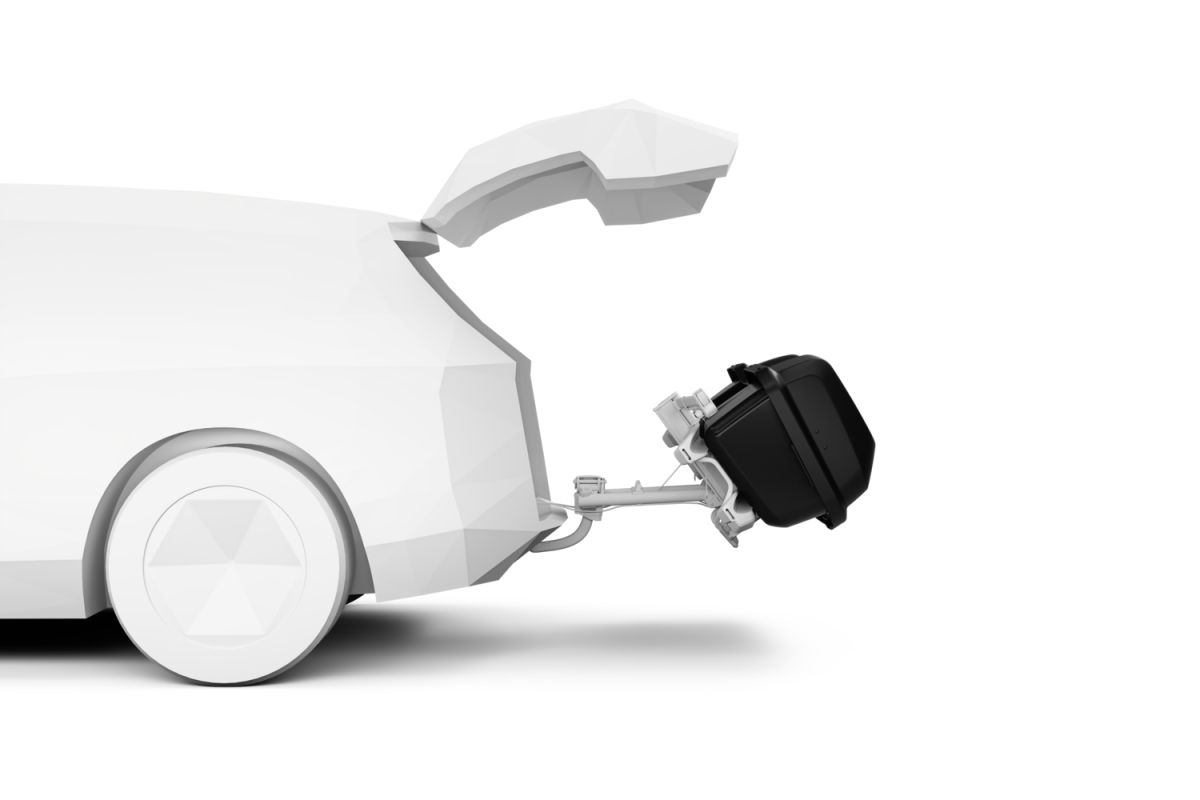 Náhľad produktu - Thule Epos ParkSecure 3bike s parkovacími senzormi + box Thule Santu