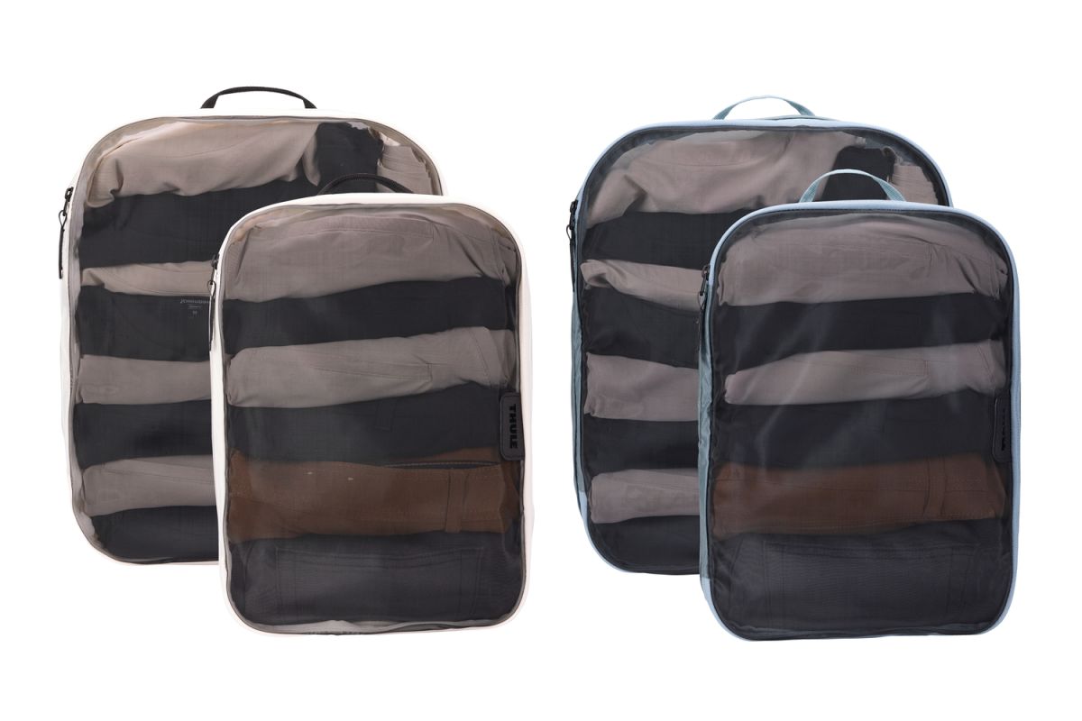 Náhľad produktu - Thule Packing cube sada 2 veľké a 2 stredné organizéry TPCS205 - biela/Pond Gray