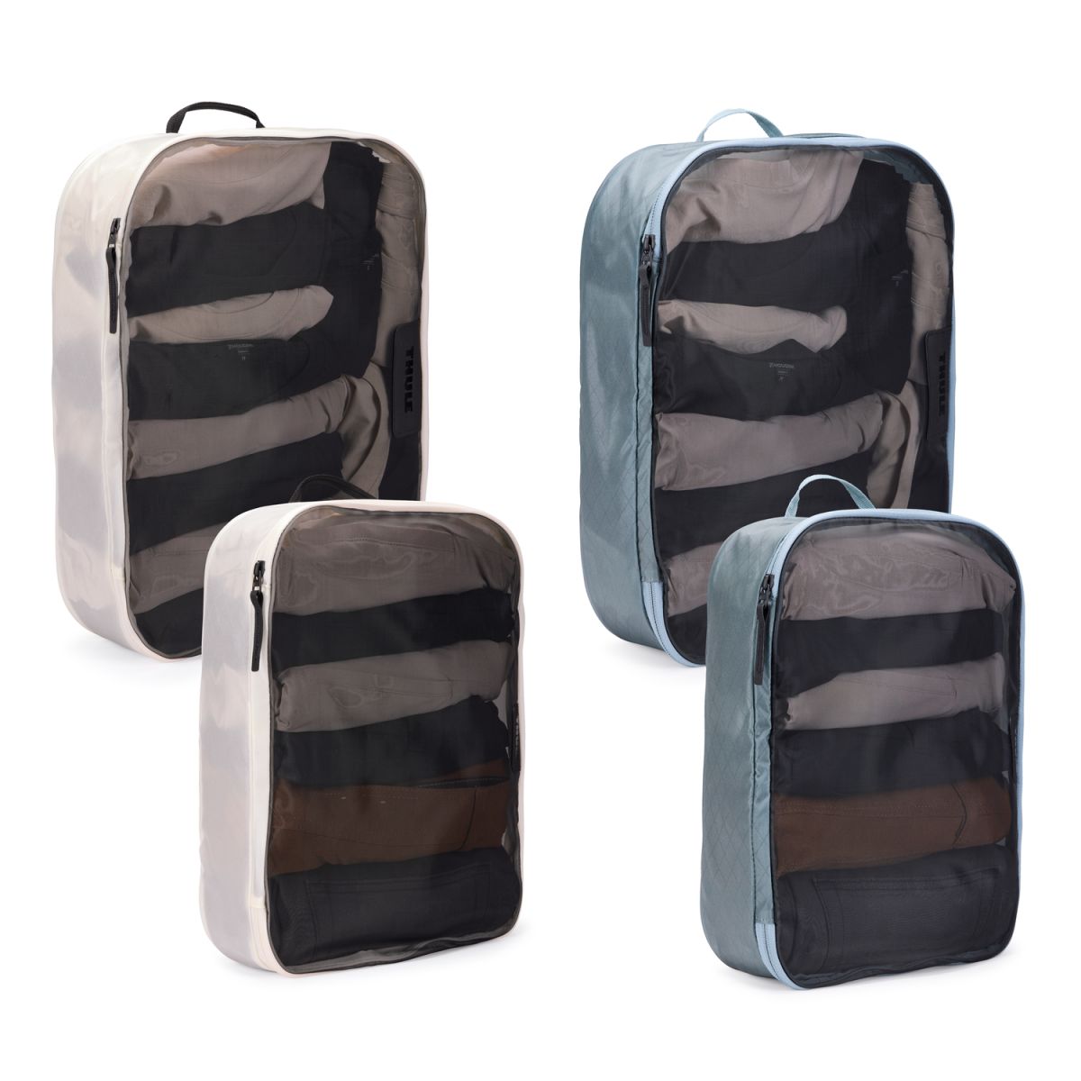 Náhľad produktu - Thule Packing cube sada 2 veľké a 2 stredné organizéry TPCS205 - biela/Pond Gray